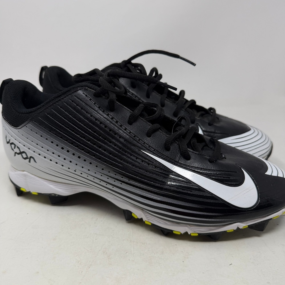 Nike Baseball Cleats Mens 11.5 Vapor Black White NikeBSBL EUC 707442-010